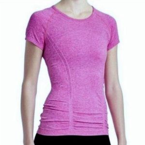 Athleta Fastest Track Heathered Tee Short Sleeve